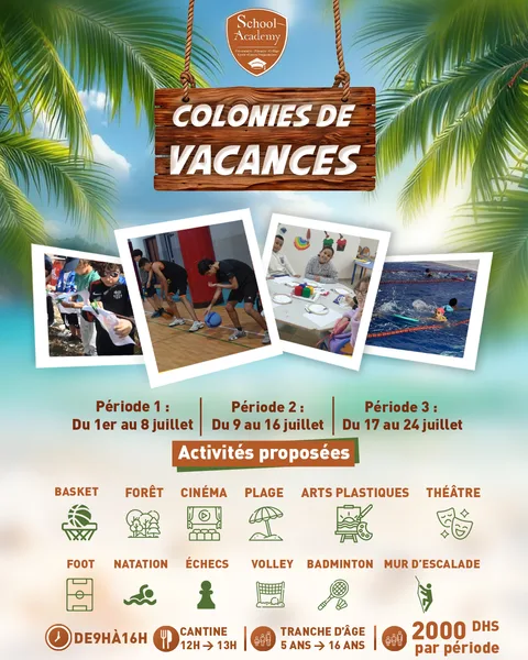 Colonies de Vacances 2026 – School Academy